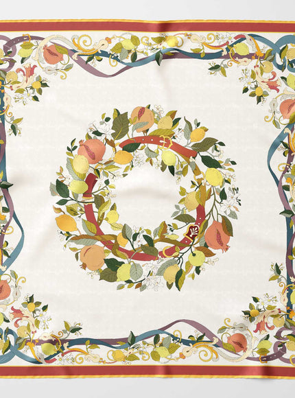 Elizabetta Anthea Silk Foulard - Ivory