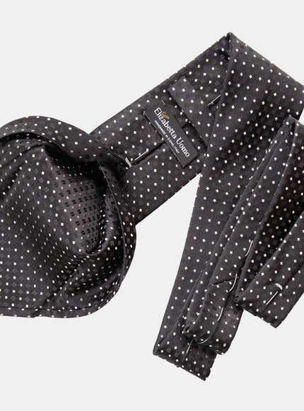 Elizabetta Barbera Silk Jacquard Tie in Black