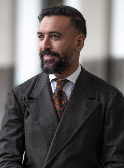 Elizabetta Calvino Printed Madder Silk Tie - Black