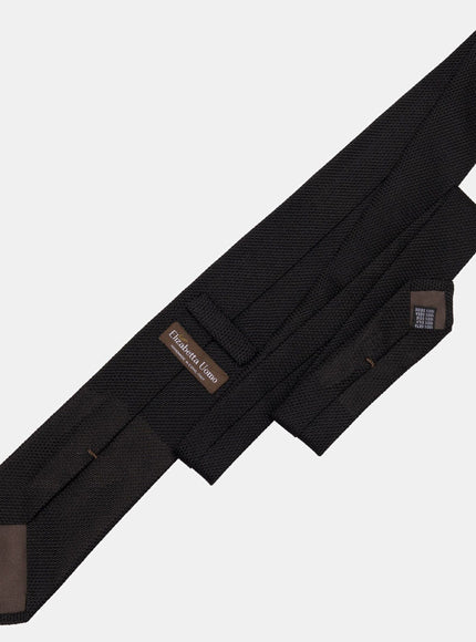 Elizabetta Foresta Silk Grenadine Tie - Black