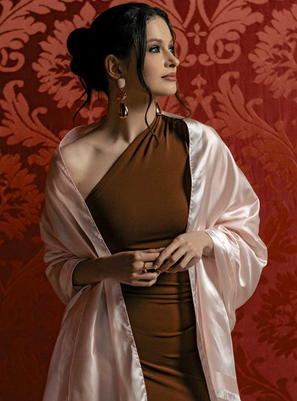 Elizabetta Fortuna Silk Shawl - Pink