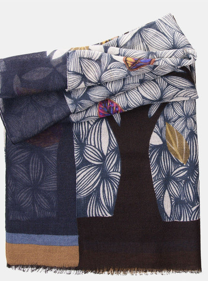 Elizabetta Bosco Wool Scarf - Navy