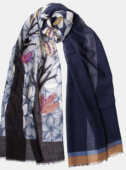 Elizabetta Bosco Wool Scarf - Navy