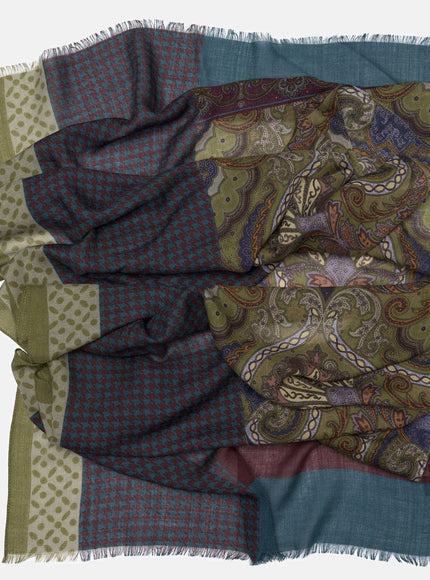 Elizabetta Aosta Wool Scarf in Olive Green