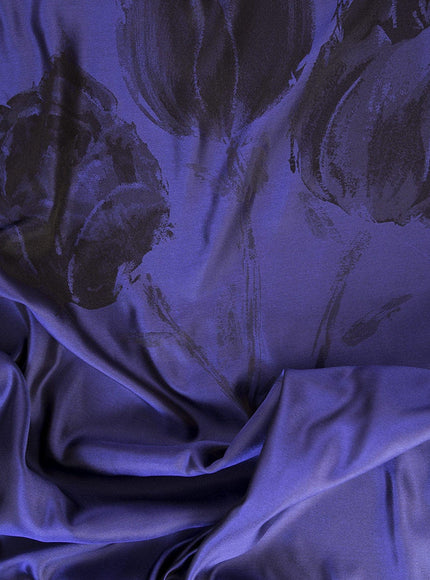 Elizabetta Fortuna Silk Shawl - Sapphire Blue