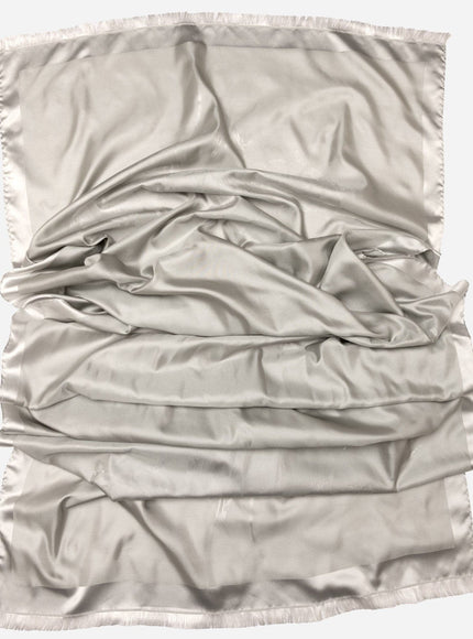 Elizabetta Fortuna Silk Shawl - Silver Pearl