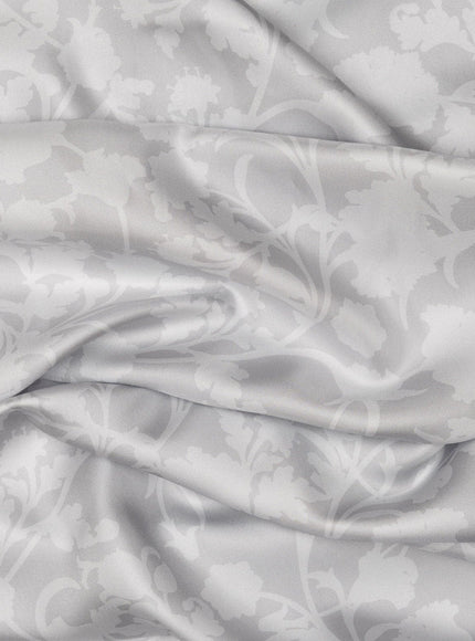 Elizabetta Regina Silk Scarf Shawl - Silver Pearl