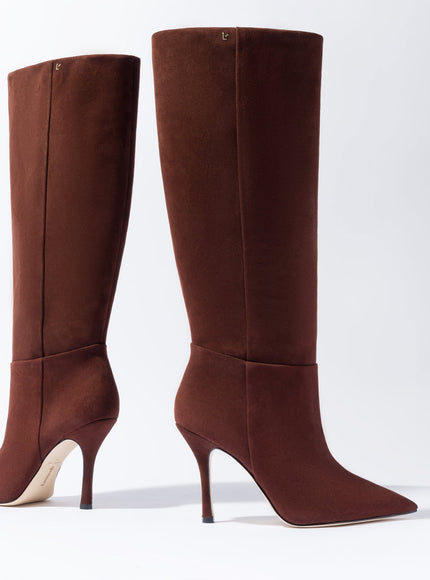 Larroude Kate Boot In Brown Suede