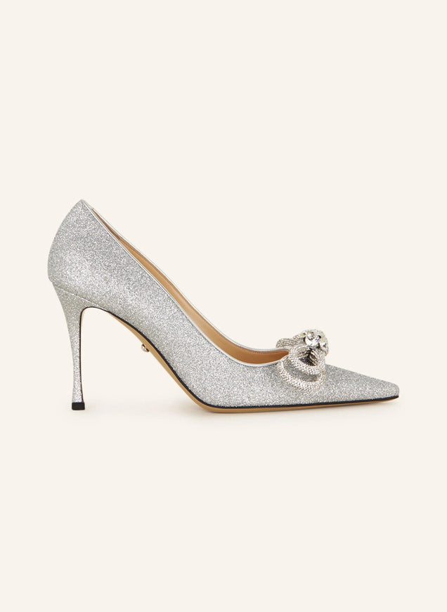 Mach & Mach Double Bow Crystal-Embellished Pumps - Ellie Belle