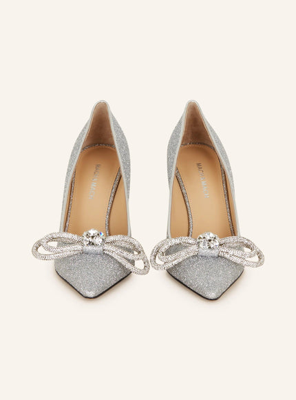 Mach & Mach Double Bow Crystal-Embellished Pumps - Ellie Belle