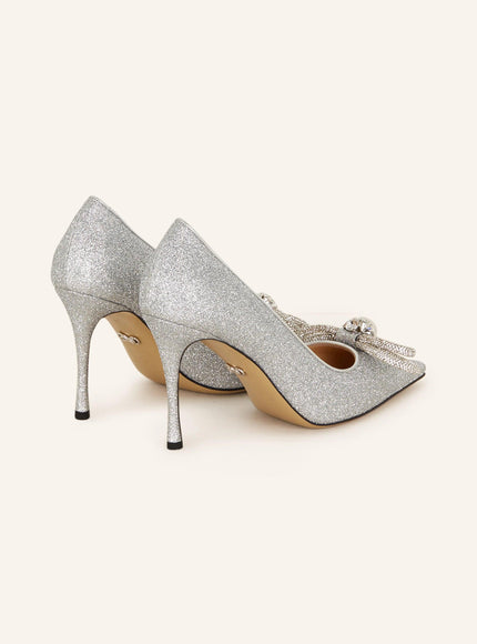 Mach & Mach Double Bow Crystal-Embellished Pumps - Ellie Belle