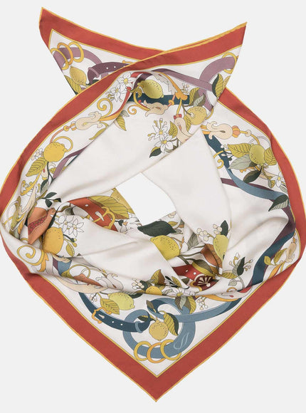 Elizabetta Anthea Silk Foulard - Ivory