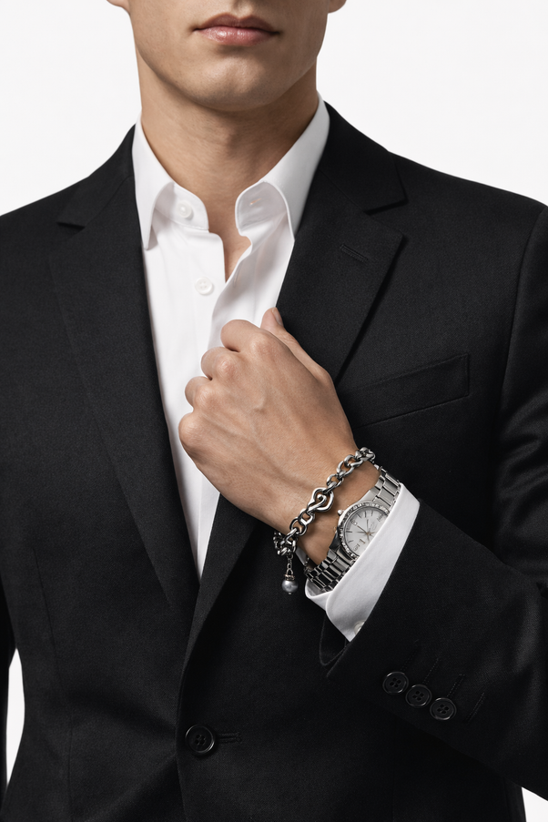 Dolce & Gabbana Silver Tone Chain Lobster Clasp Bracelet