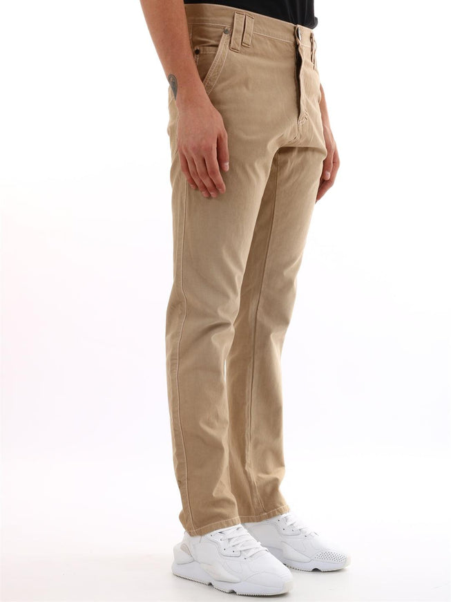 Memine Beige Cotton Trousers - Ellie Belle