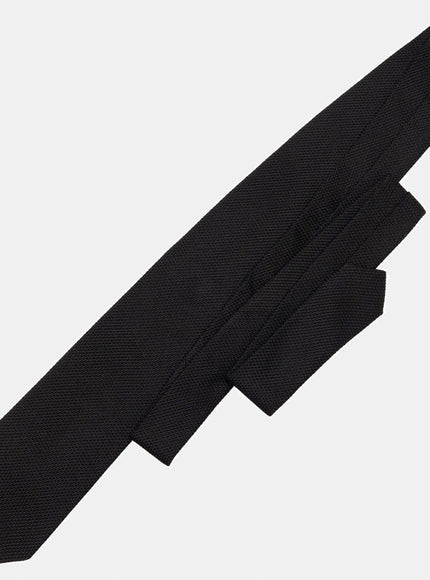 Elizabetta Foresta Silk Grenadine Tie - Black