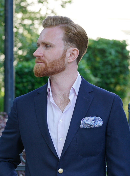 Elizabetta Assisi Double Sided Silk Pocket Square - Lavender