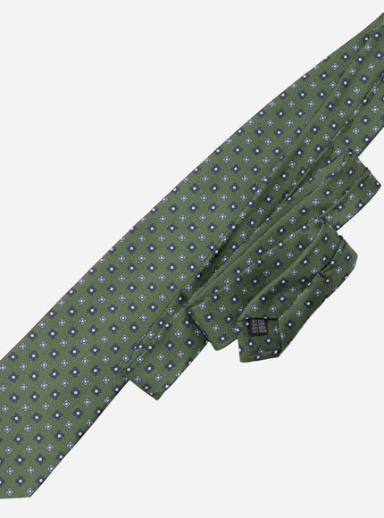 Elizabetta Siracusa Printed Silk Tie Green