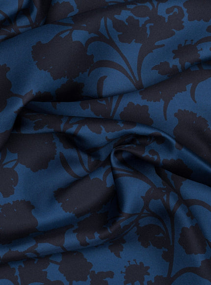 Elizabetta Regina Silk Scarf Shawl - Midnight Blue