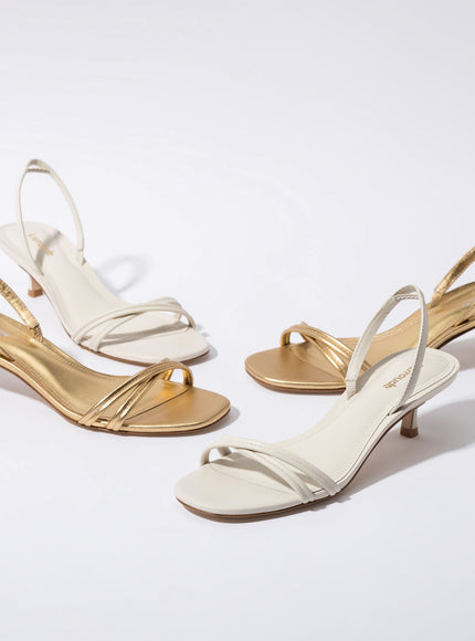 Larroude Mini Annie Sandal In Ivory Leather