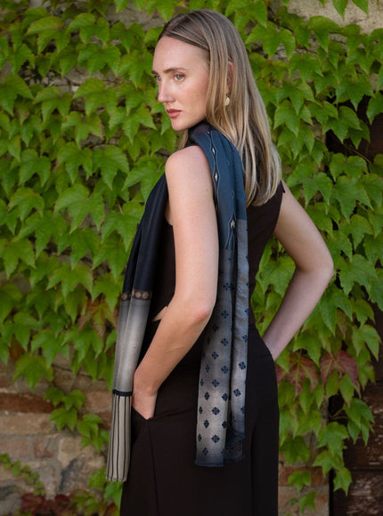 Elizabetta Atri Large Silk Scarf in Plum