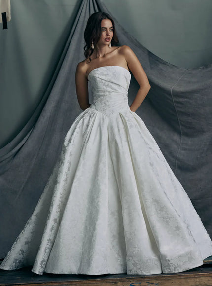 Anne Barge Monarch Satin Strapless Wedding Gown