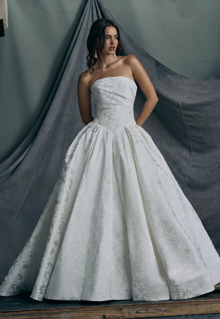 Anne Barge Monarch Satin Strapless Wedding Gown