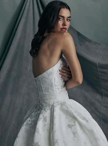 Anne Barge Monarch Satin Strapless Wedding Gown