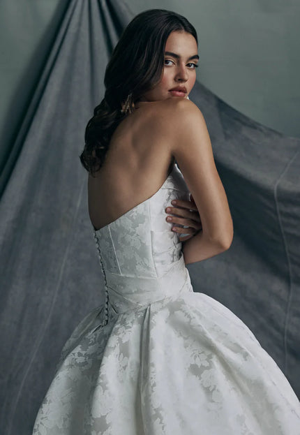 Anne Barge Monarch Satin Strapless Wedding Gown