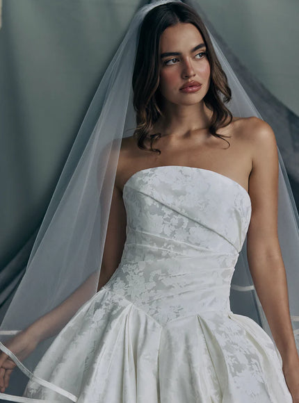 Anne Barge Monarch Satin Strapless Wedding Gown