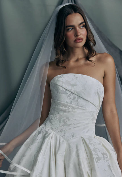 Anne Barge Monarch Satin Strapless Wedding Gown