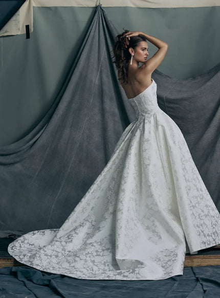 Anne Barge Monarch Satin Strapless Wedding Gown
