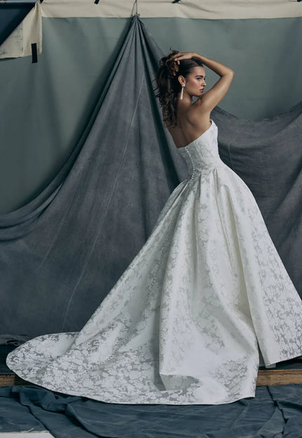 Anne Barge Monarch Satin Strapless Wedding Gown