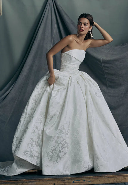 Anne Barge Monarch Satin Strapless Wedding Gown