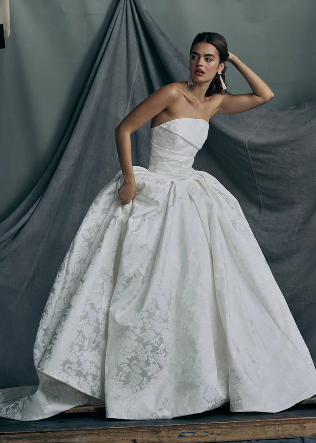 Anne Barge Monarch Satin Strapless Wedding Gown