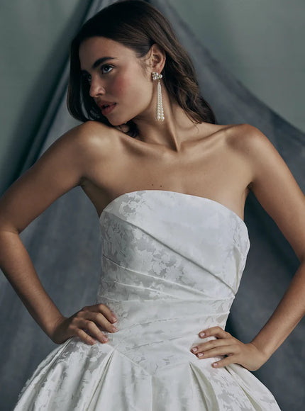 Anne Barge Monarch Satin Strapless Wedding Gown