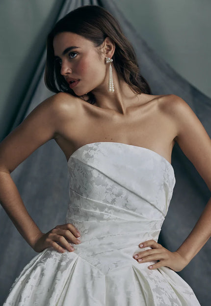 Anne Barge Monarch Satin Strapless Wedding Gown