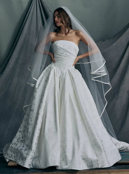 Anne Barge Monarch Satin Strapless Wedding Gown