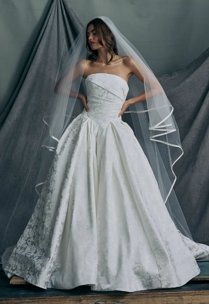 Anne Barge Monarch Satin Strapless Wedding Gown