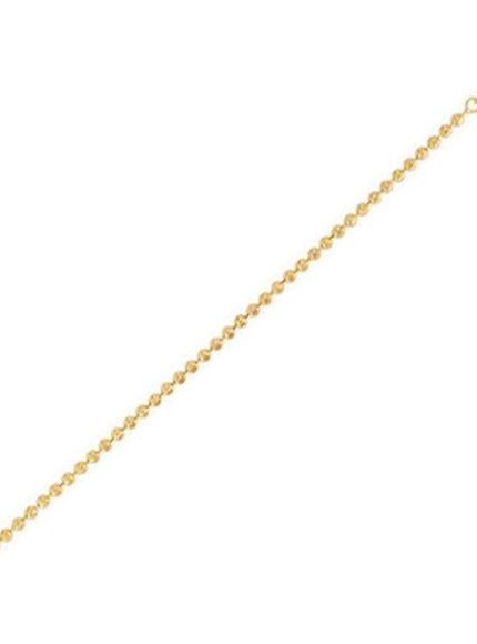 Moon Cut Bead Chain Bracelet in 14k Yellow Gold (3.0 mm) - Ellie Belle