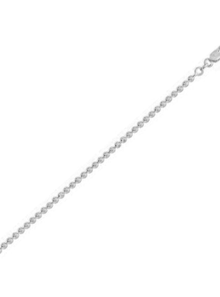 Moon Cut Bead Chain in 14k White Gold (2.5 mm) - Ellie Belle