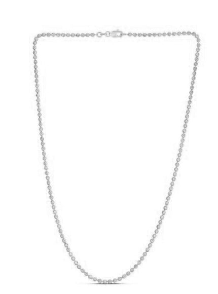 Moon Cut Bead Chain in 14k White Gold (2.5 mm) - Ellie Belle