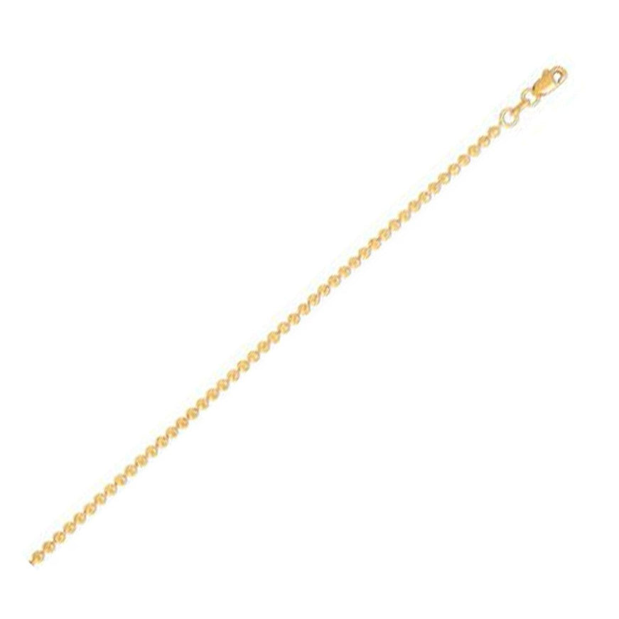 Moon Cut Bead Chain in 14k Yellow Gold (2.0 mm) - Ellie Belle