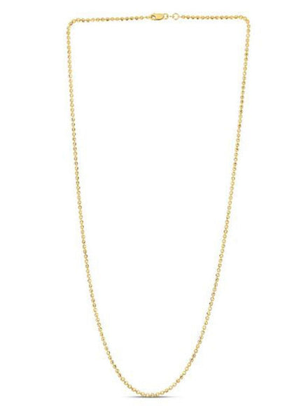 Moon Cut Bead Chain in 14k Yellow Gold (2.0 mm) - Ellie Belle