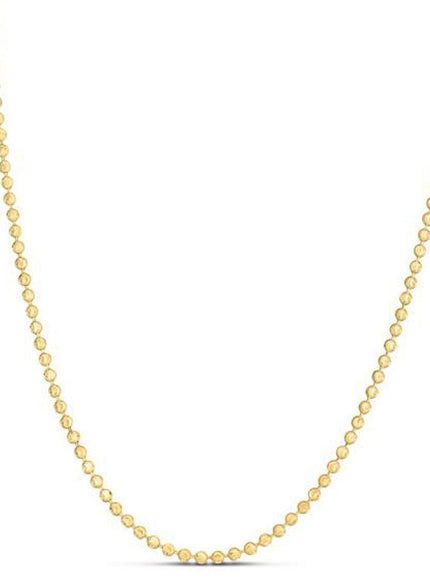 Moon Cut Bead Chain in 14k Yellow Gold (2.5 mm) - Ellie Belle