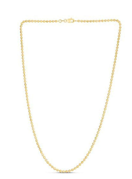 Moon Cut Bead Chain in 14k Yellow Gold (2.5 mm) - Ellie Belle