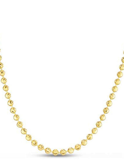 Moon Cut Bead Chain in 14k Yellow Gold (3.0 mm) - Ellie Belle