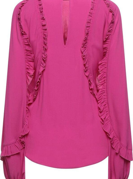 N°21 Womens Long Sleeves Fuchsia Top - Ellie Belle