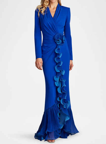 Tadashi Shoji Malone Cascading Ruffle Gown