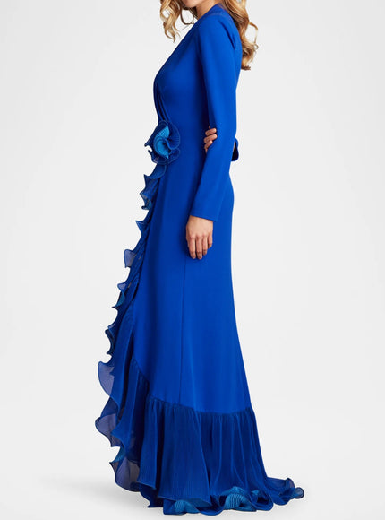 Tadashi Shoji Malone Cascading Ruffle Gown