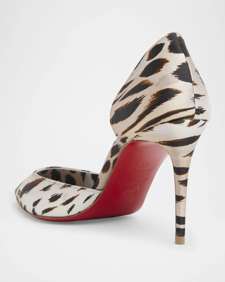 Christian Louboutin Iriza Animal Half-d'Orsay Red Sole Pumps